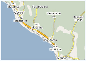 Карта Сочи